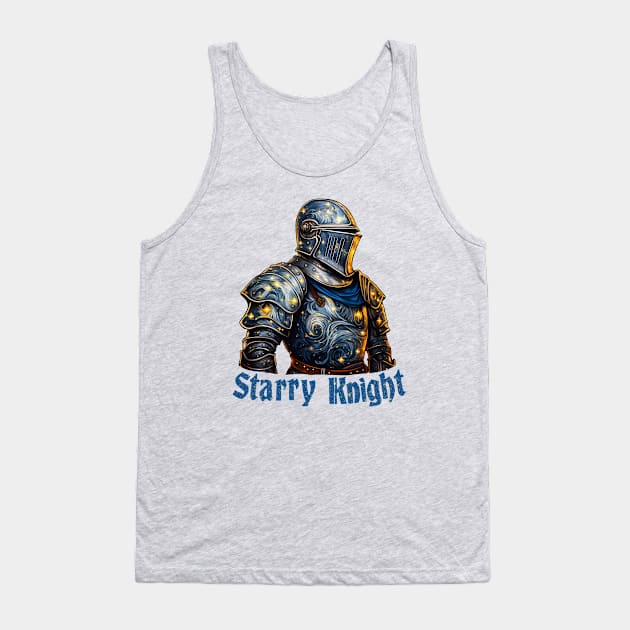 Starry Knight - Van Gogh's Knight in Starry Armor Tank Top by Shirt for Brains